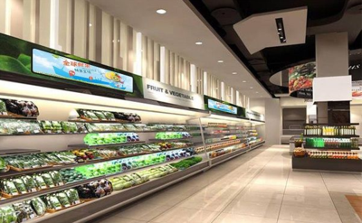 超市蔬果区展示